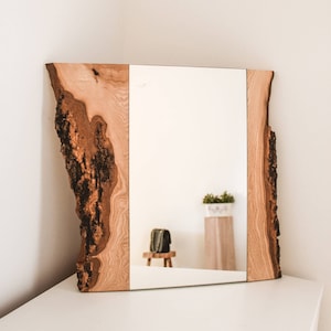 Wood mirror, custom made, solid wood, wooden, wood mirror frame, rustic mirror, industrial, loft, wall mirror, decorative wall mirror