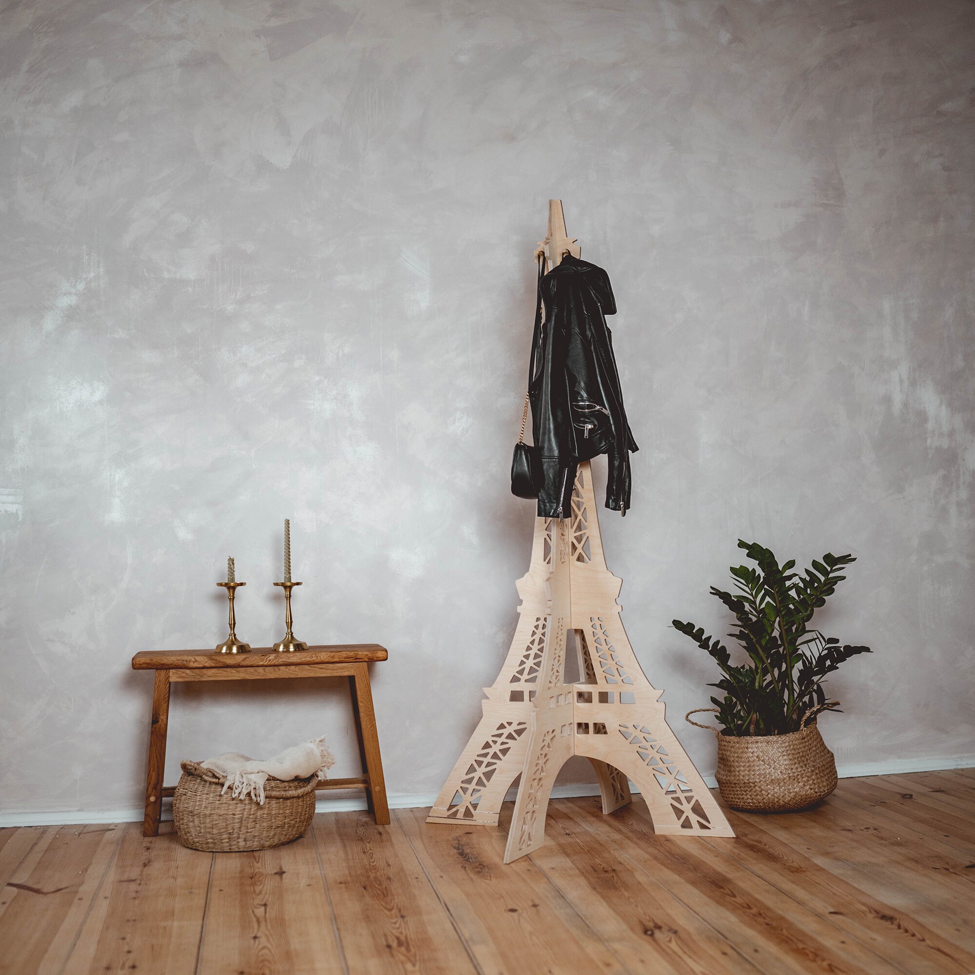 Original Wooden Coat Hanger Standing Eiffel Tower Hanger Standing for Clothes Luxury Home Decor Home Goods Paris Coat Rack Lux Design Etsy