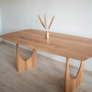 Oak solid table, 180x100 cm, solid wood dining table, kitchen table, live edge dining table, Scandinavian furniture, dine table, handmade