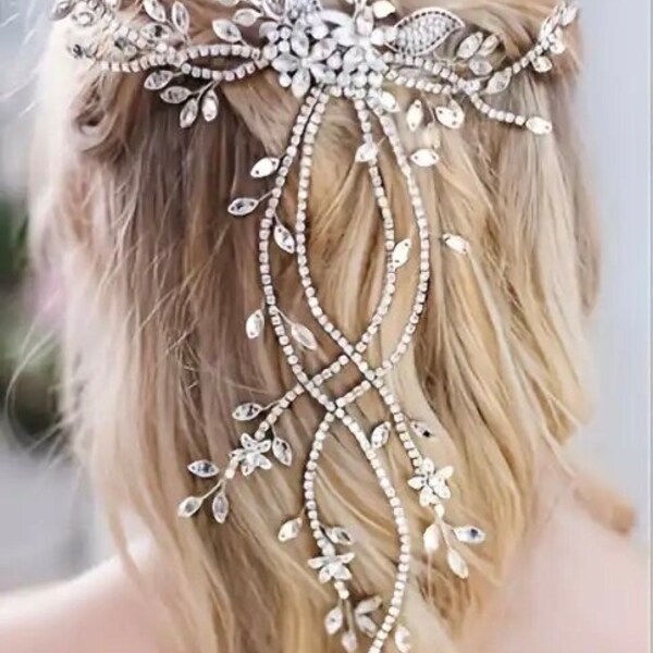 Crystal Pearl Bridal Haircomb, Bridesmaid Diamante Hair Vine Accessories Wedding, Brides Hair Vine