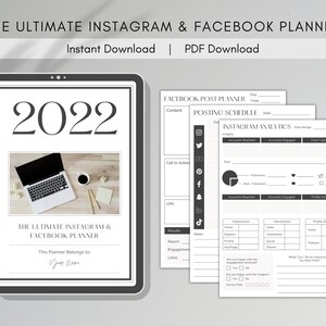 Social Media Planner , Business Marketing , Social Media Plan , Instagram Planner , Influencer Planner ,Marketing Planner ,Printable Planner