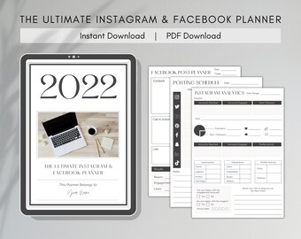 Social Media Planner , Business Marketing , Social Media Plan , Instagram Planner , Influencer Planner ,Marketing Planner ,Printable Planner