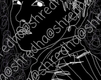 suga BTS line art wallpaper/lockscreen for android and apple phone