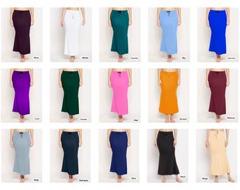 Body Shape Petticoat, Inner Skirt for Saree, Model Shape, Mermaid Shape, Fish cut Petticoat, Stretchable Lycra Fabric, Comfortable to wear