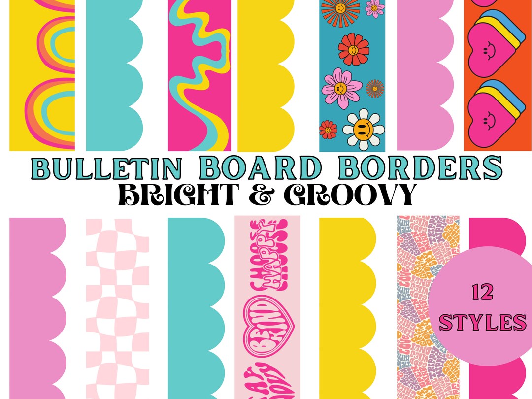 Groovy Bulletin Board Borders Groovy Bulletin Board Retro Bulletin