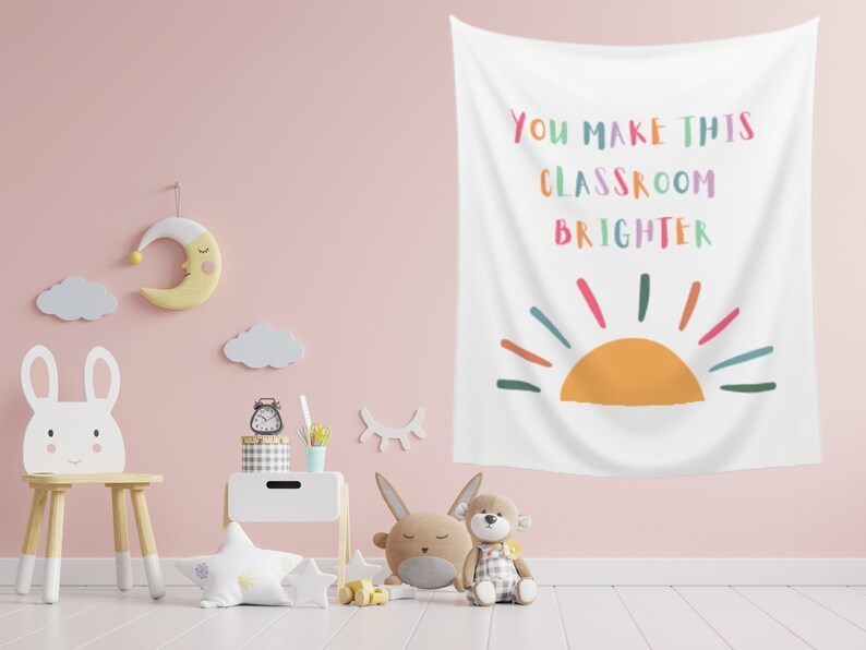 Classroom Wall Tapestry Classroom Wall Hanging Bright Etsy