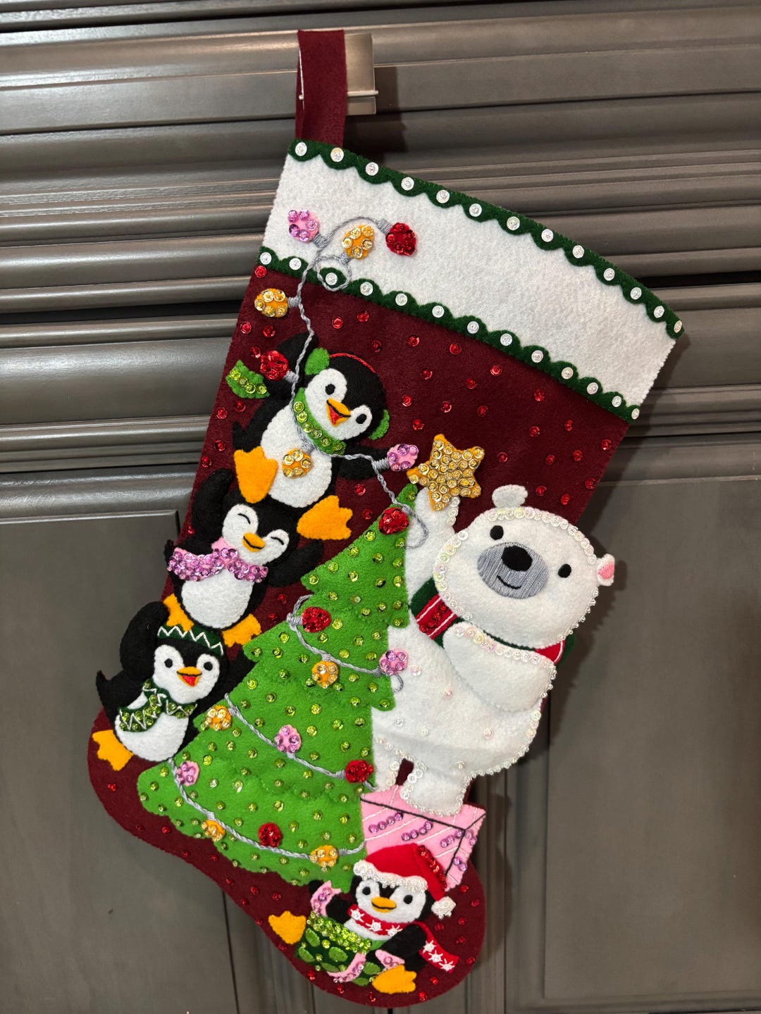 Bucilla Arctic Tree Trimmers - Finished Stocking - Etsy