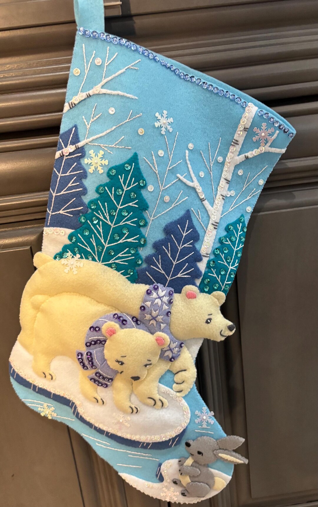 Bucilla Polar Bear Pair - Finished Stocking - Etsy
