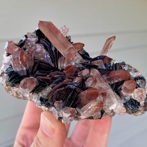ULTRA RARE Hematoid Rose Red Quartz Cluster