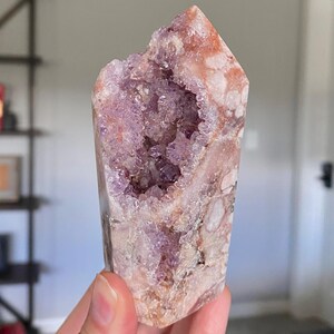 Druzy roze amethist bloem agaat toren