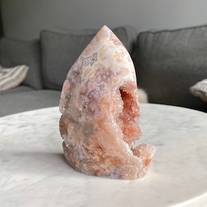 Colorful Druzy Pink Amethyst Flower Agate Flame