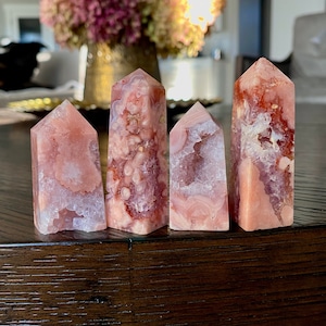 Mini Pink Amethyst Flower Agate Towers