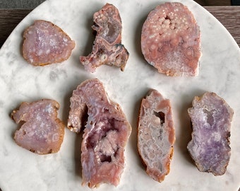 Mini Pink Amethyst Flower Agate Slabs