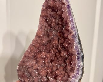 希少なピンクシュガードゥルージーレインボーアメジスト - Etsy 日本