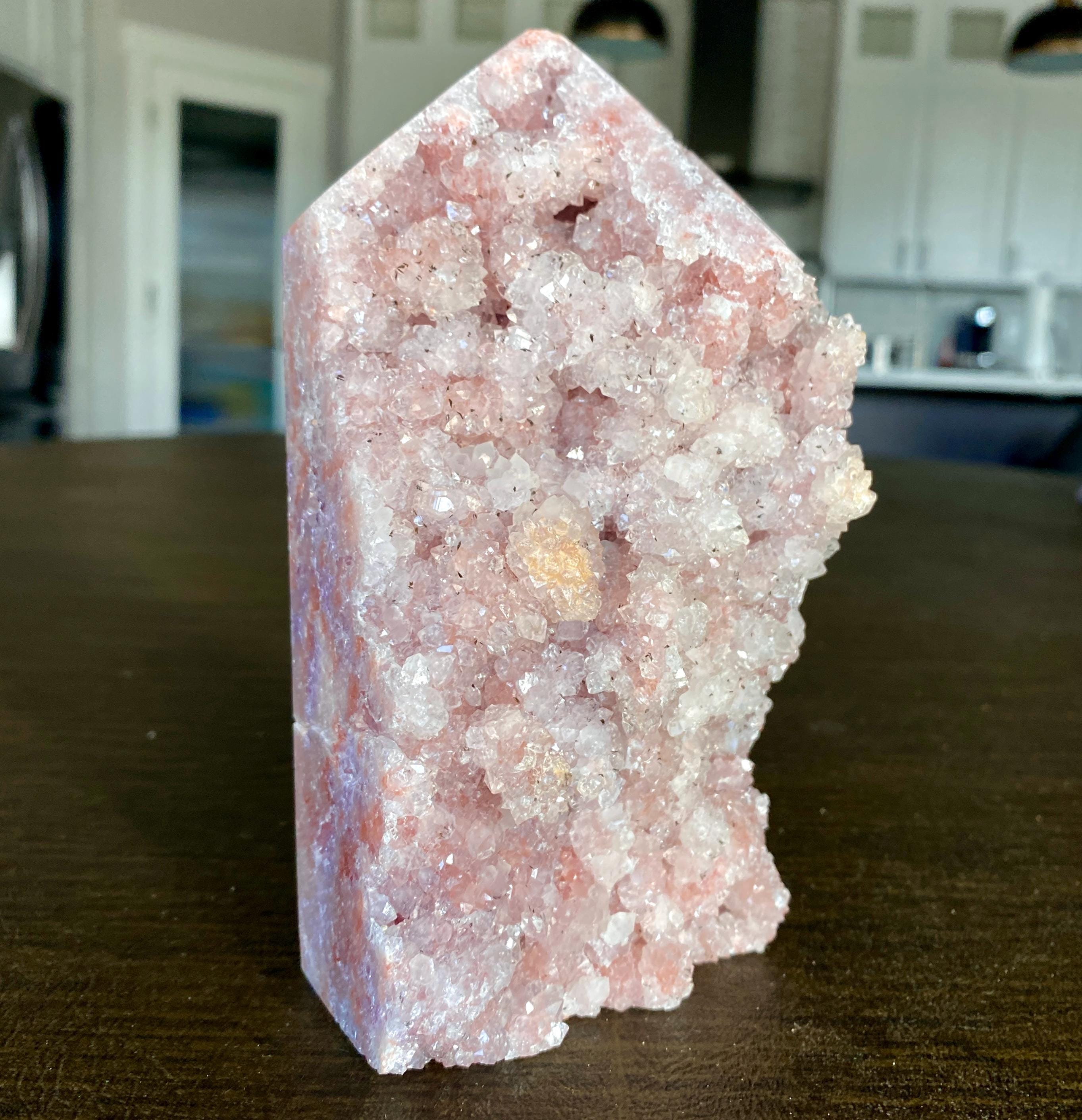 Large Pink Amethyst Druzy Tower - Etsy UK