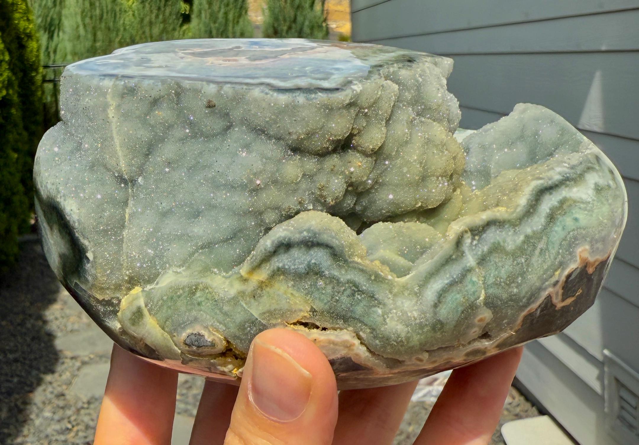 わあ！グリーン・ボトリオイド・ドゥルージー・ジャスパー - Etsy 日本