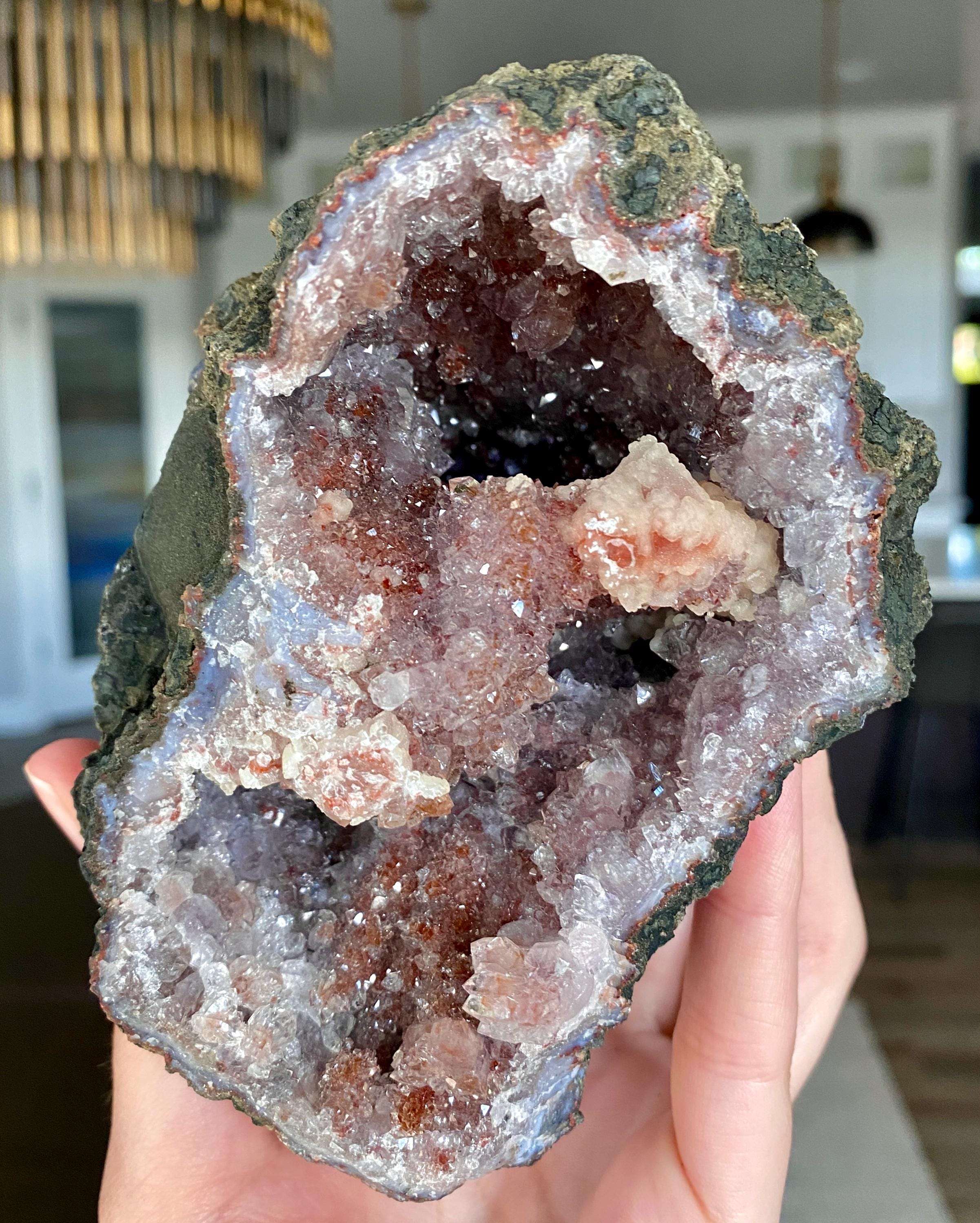 モロッコ産ピンクアメジスト原石ジオード - Etsy 日本