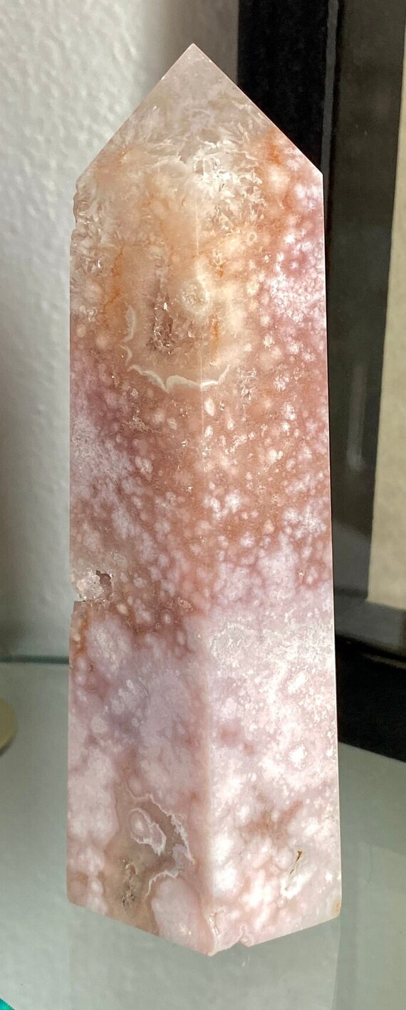 ピンクアメジストフラワーアゲートタワー - Etsy 日本