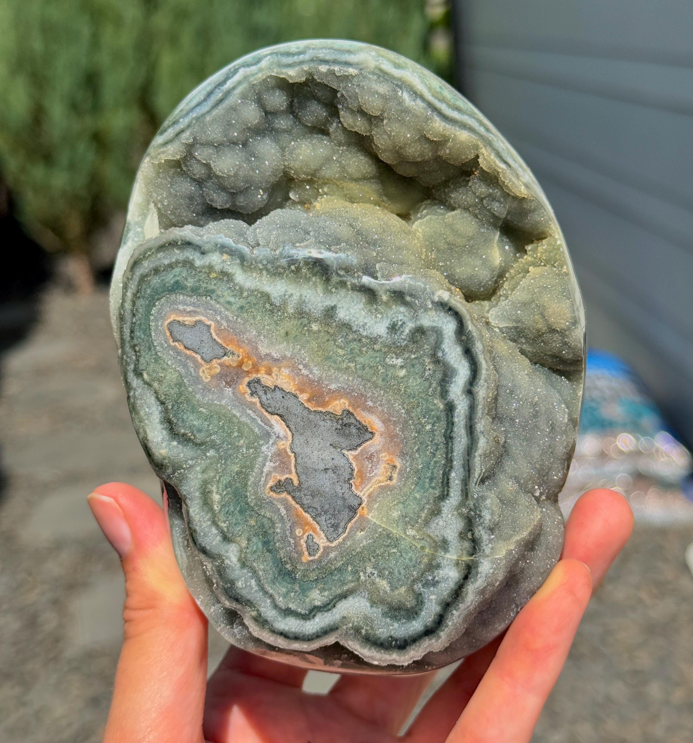 わあ！グリーン・ボトリオイド・ドゥルージー・ジャスパー - Etsy 日本