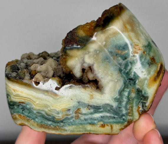 Colorful Sugary Jasper With Metal Display Stand - Etsy