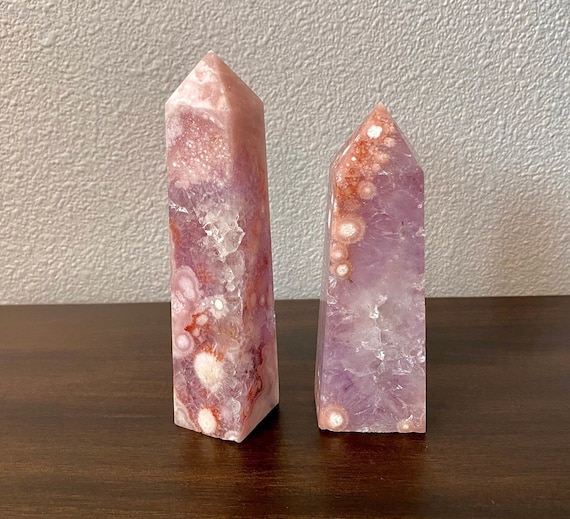 Statement Purple/Pink Amethyst Flower Agate Towers