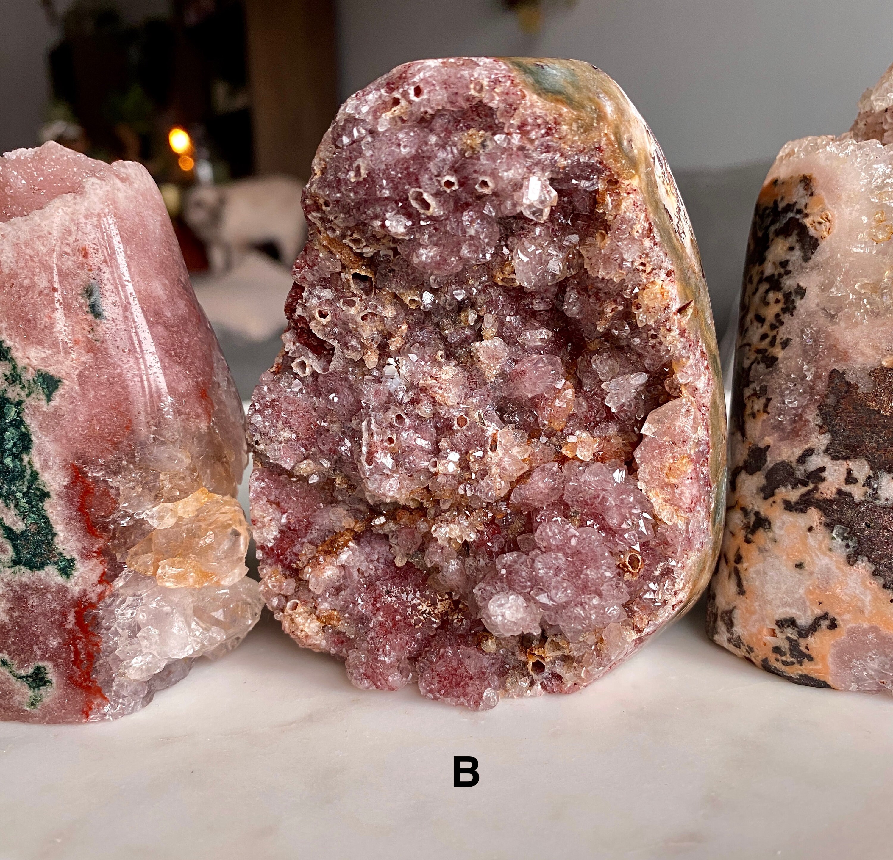 高品質ピンクアメジストドゥルージーフリーフォーム - Etsy 日本