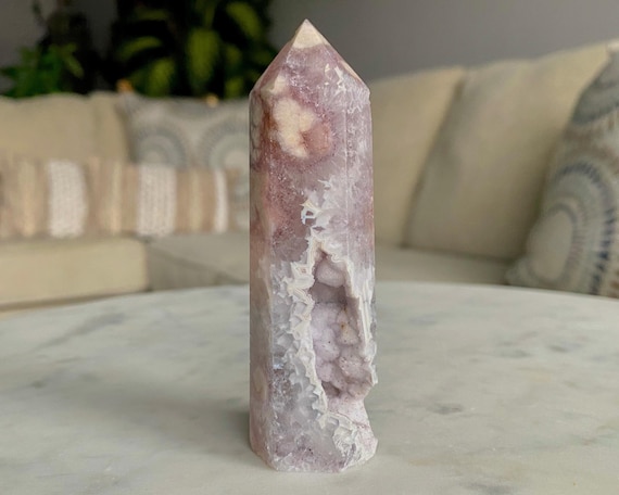 ドゥルージーピンクアメジストフラワーアゲートタワー - Etsy 日本