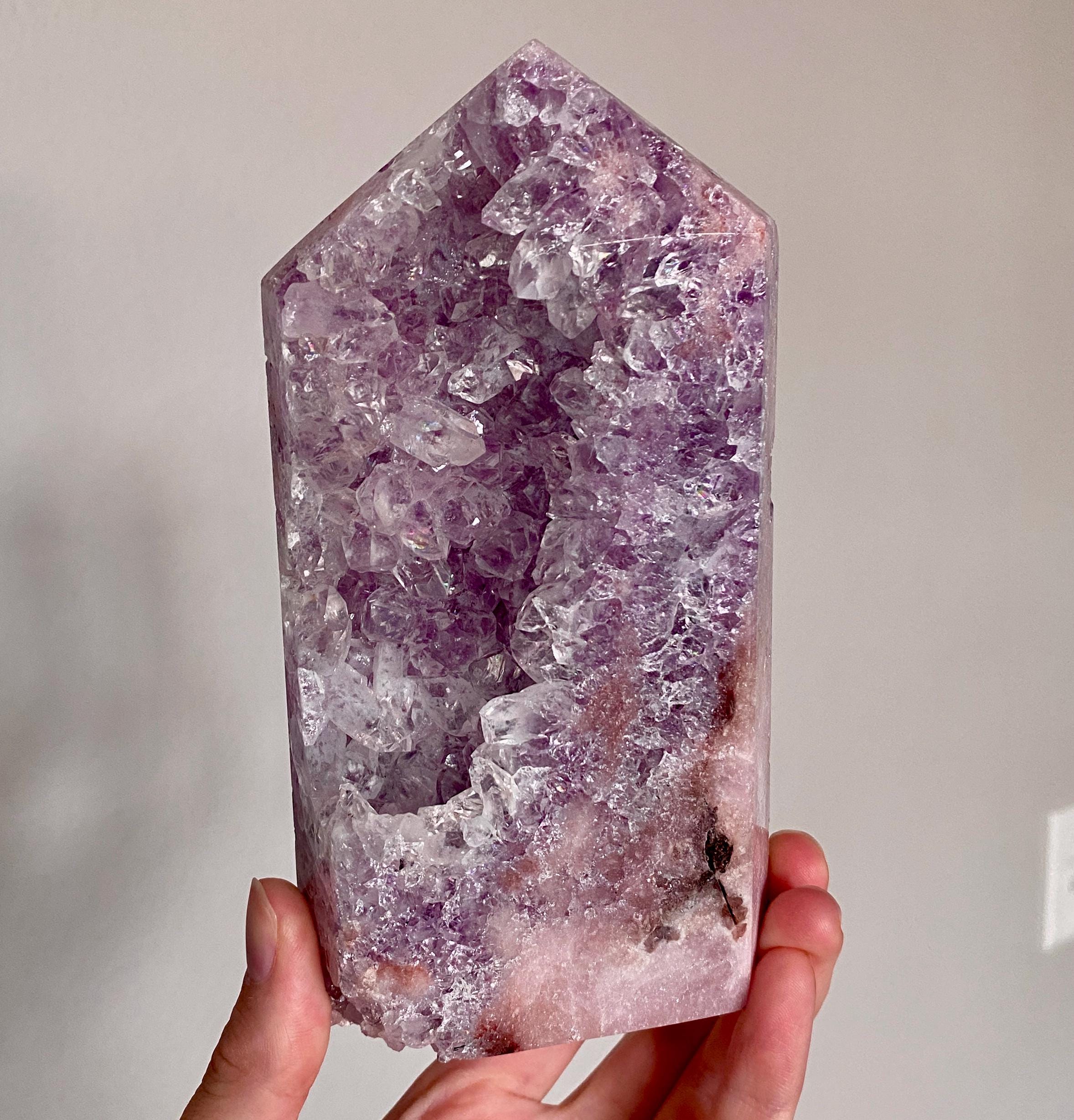 Pink Amethyst Druzy Tower - Etsy
