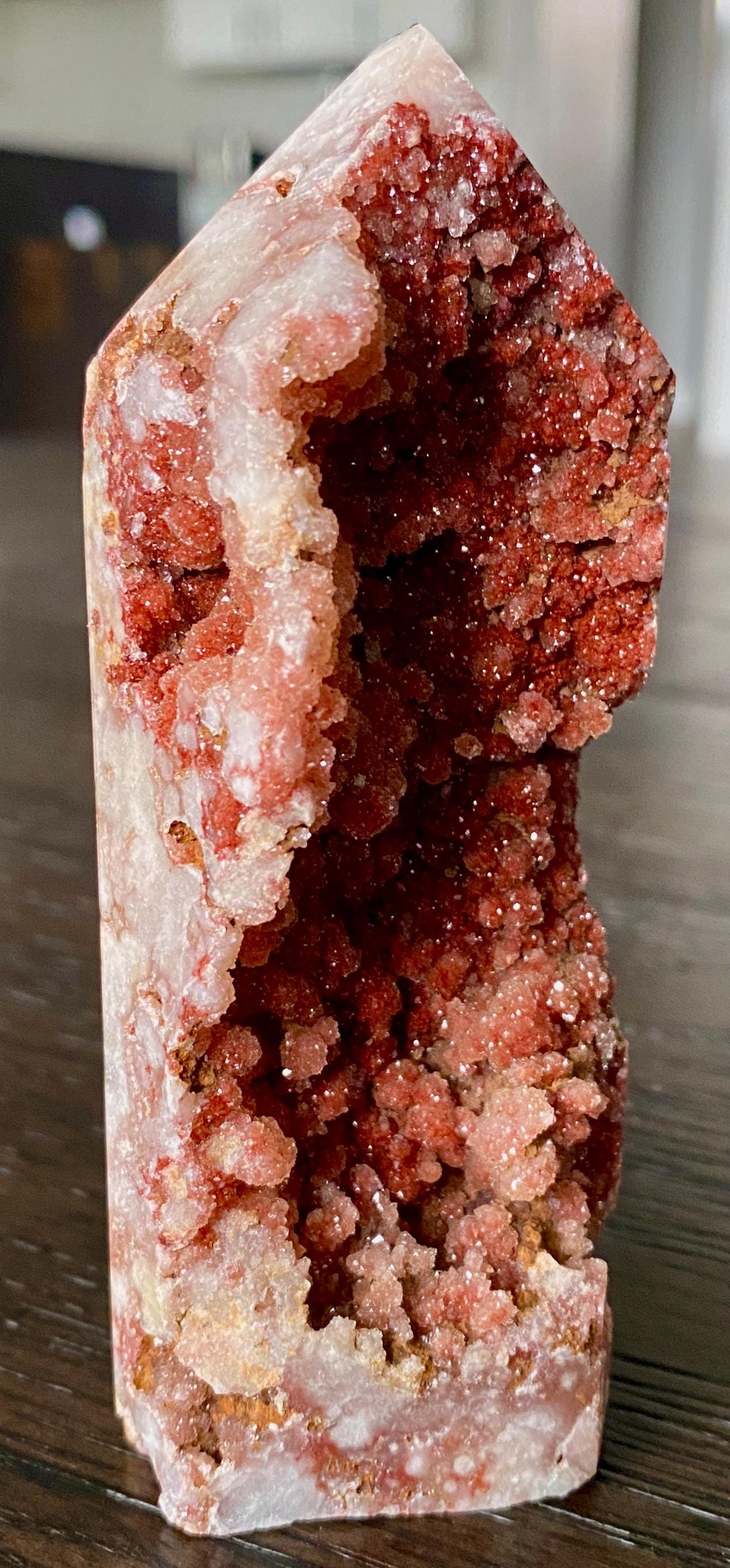 赤ピンクアメジストフラワーアゲートドゥルージータワー - Etsy 日本