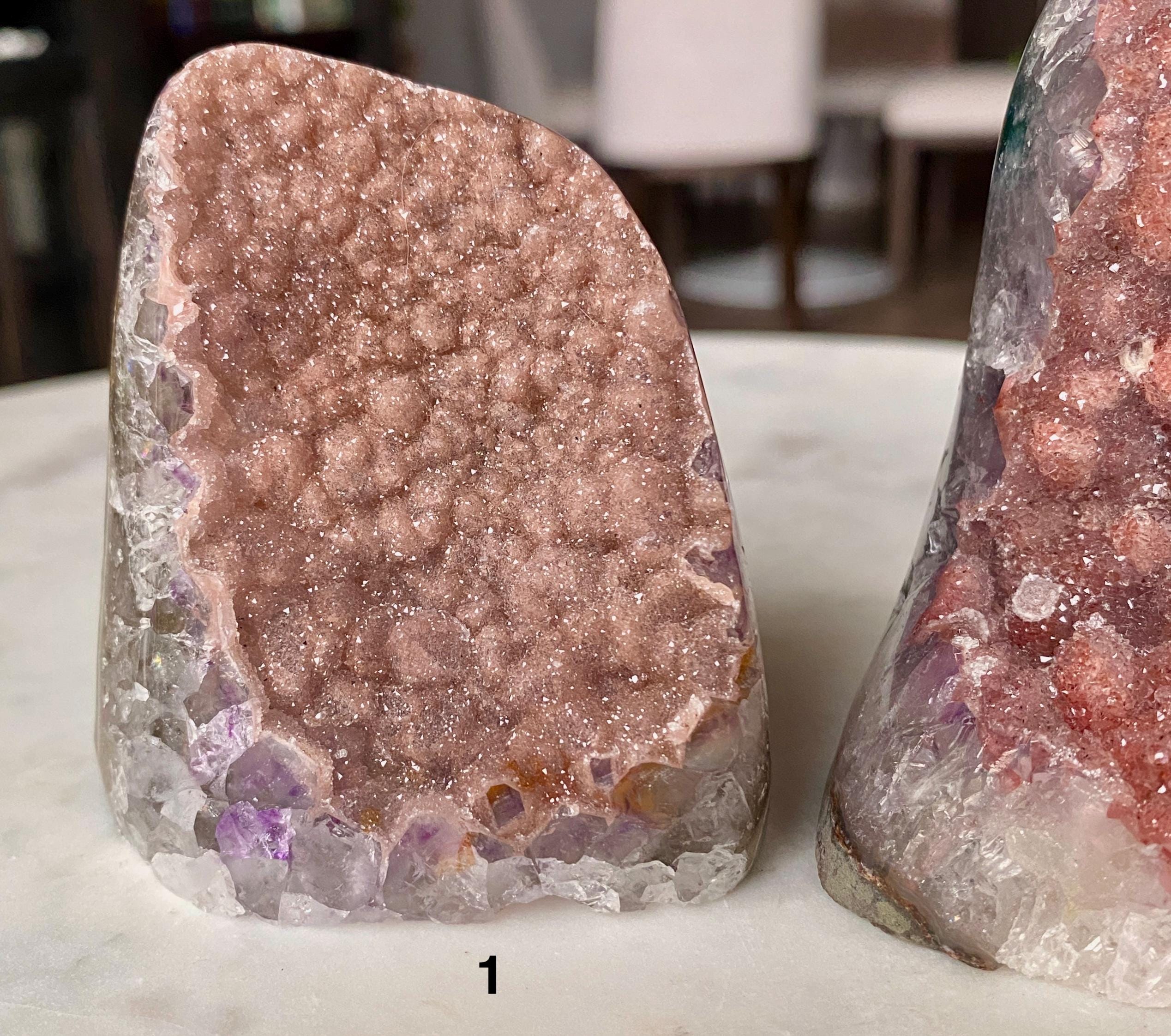 希少なピンクシュガードゥルージーレインボーアメジスト - Etsy 日本