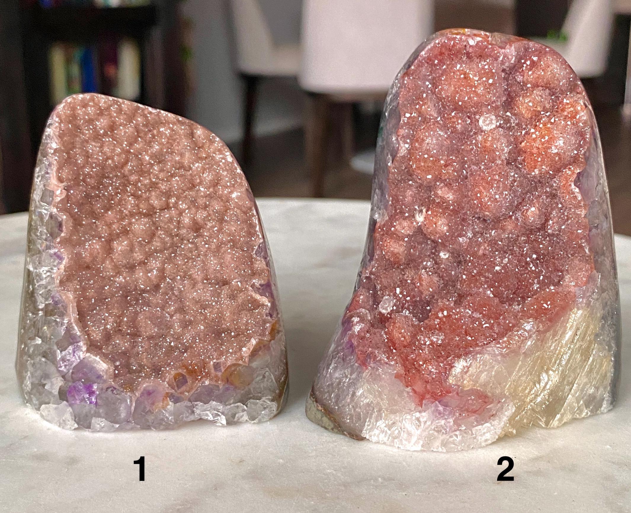 希少なピンクシュガードゥルージーレインボーアメジスト - Etsy 日本