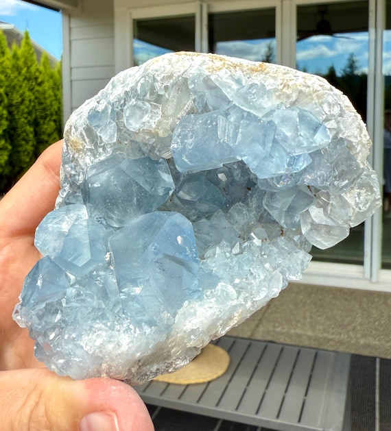 ブルーセレスタイトの晶洞 - Etsy 日本