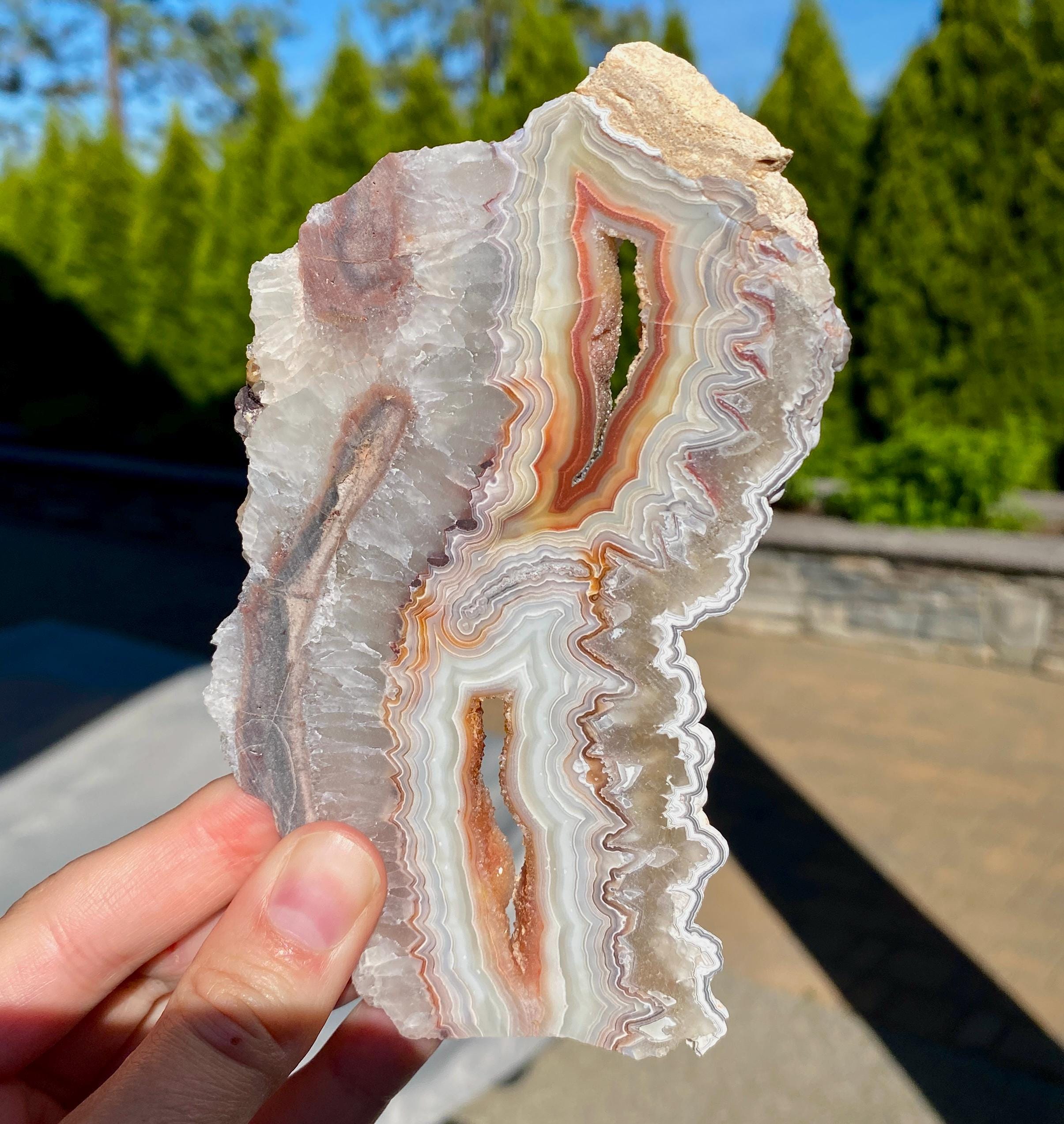 Druzy Mexican Crazy Lace Agate Slab - Etsy