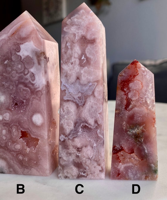 ライトピンクのアメジストフラワーアゲートドゥルージータワー - Etsy 日本