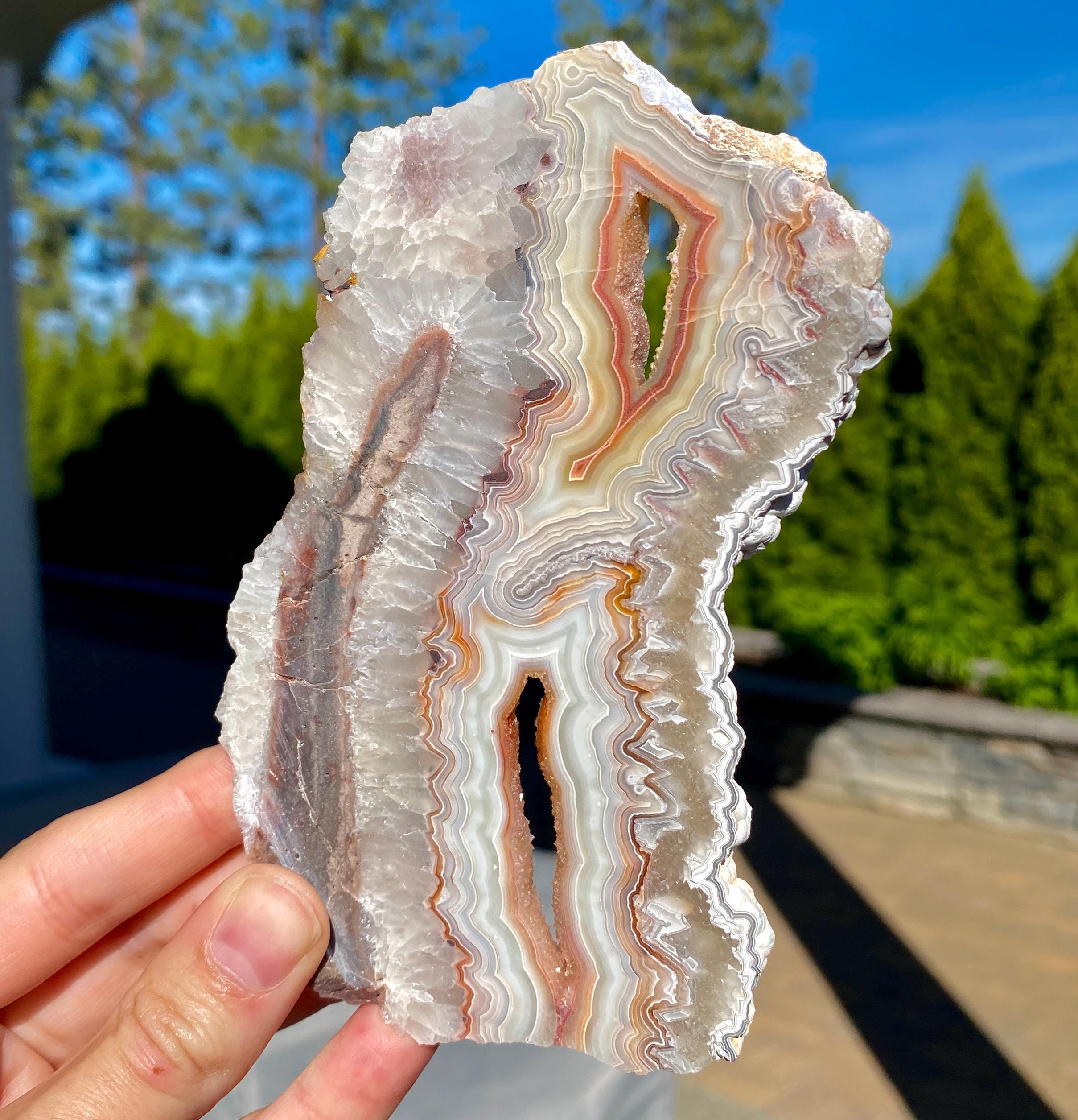 Druzy Mexican Crazy Lace Agate Slab - Etsy