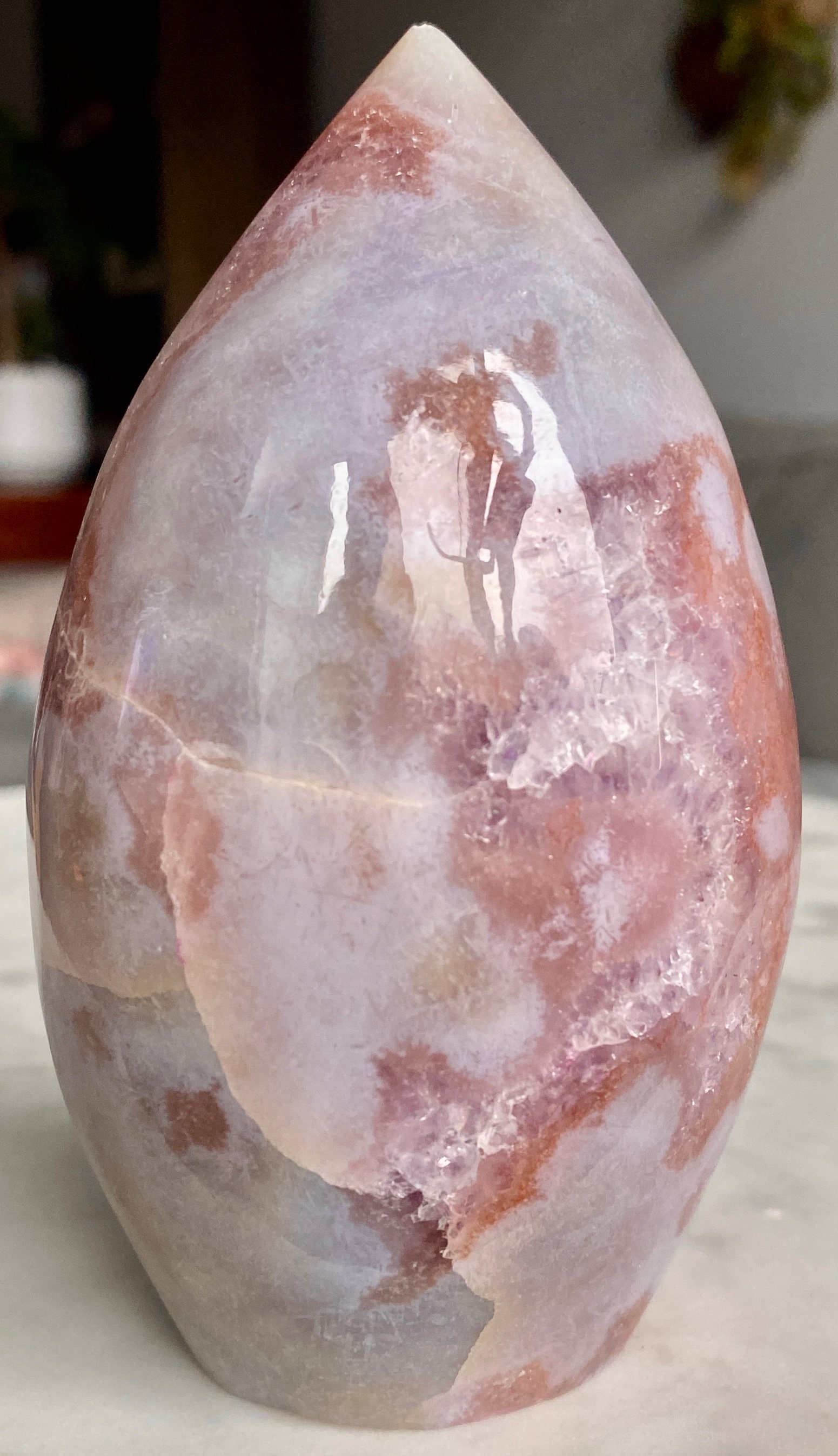 ピンクアメジストとフラワーアゲートのドゥルージーフレーム - Etsy 日本