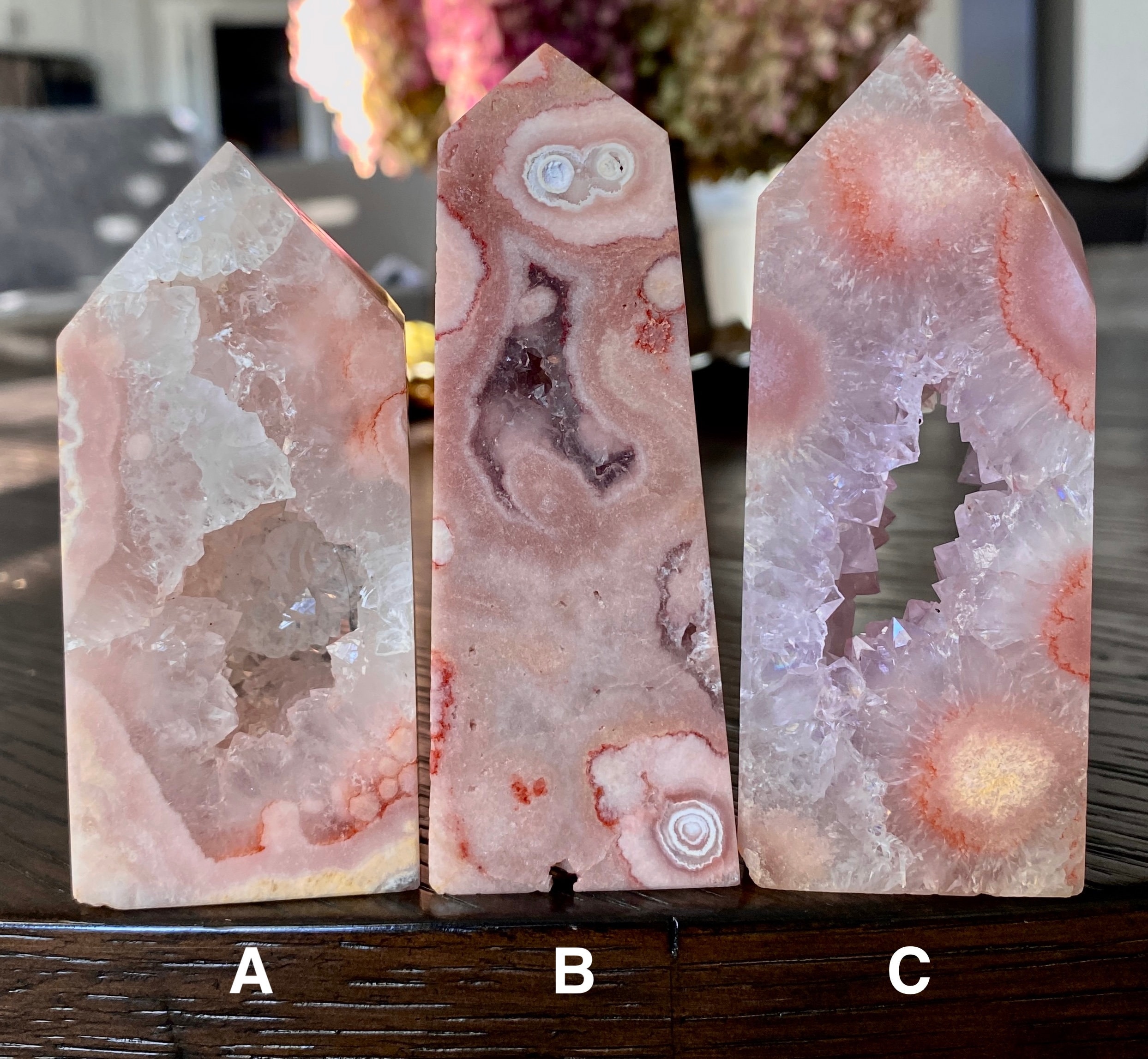 お得　高品質　ピンクアメジスト　原石　ジオード　フラワーアゲート 高品質 ピンクアメジスト 原石 ジオード フラワーアゲート ⑥ ピンク