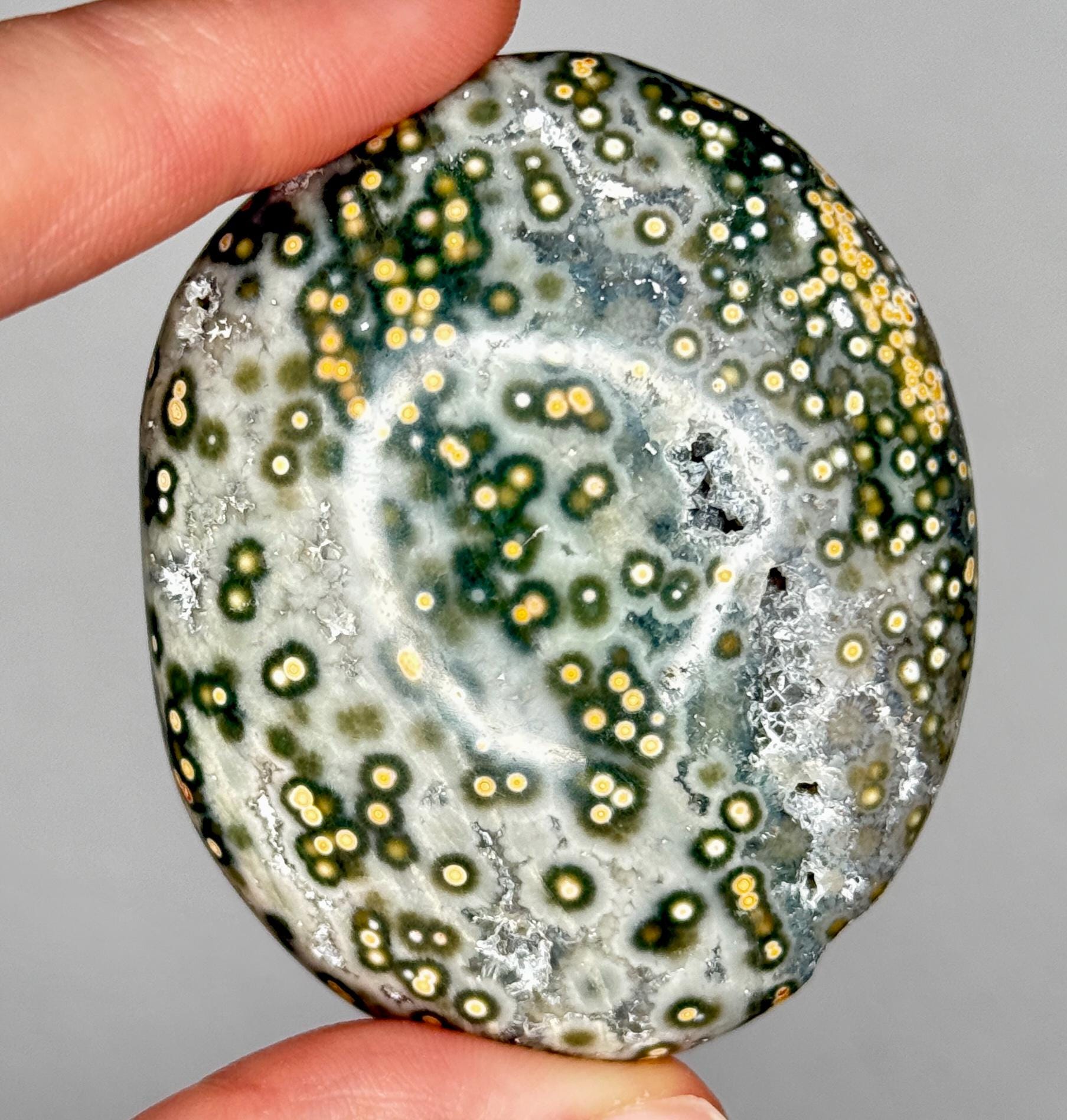 Yellow orbicular ocean jasper - Etsy 日本