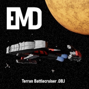 SC Terran Battlecruiser: 3D-model met textuur