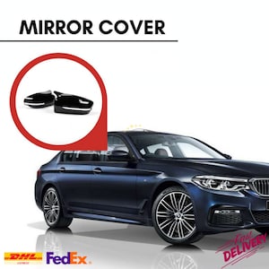 Bat Mirror Cover FOR BMW G30 5 Series 2017- 2021 Shiny Piano Black Car Modified Accessories Auto Sport Design New Season Protect