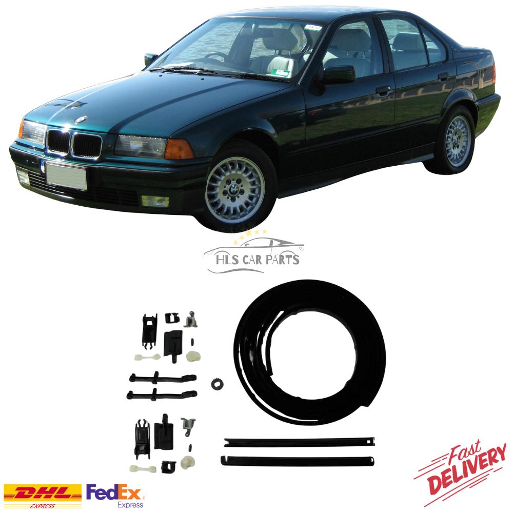 WINLAS 3-Piece Weatherstrip Set For BMW E36 Coupe – Door Seals (Rubber/Velvet) & Trunk – Clip-On