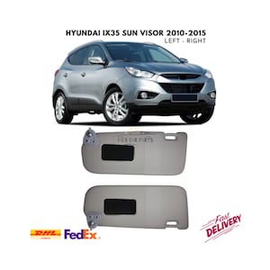 For Hyundai ix35 Interior Sun Visor Protection 2010-2015 Model Years Left Right Suit Make Up Mirror Car Accessories Replacement Gray Auto