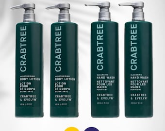 Set med 4 Crabtree Evelyn Body Lotion Handtvål Jumbo 15 fl oz 443 ml