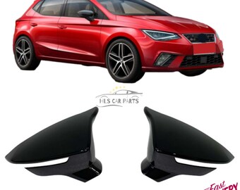 Bat Mirror Cover for Seat Ibiza MK5 2017-2022 Car Accessories FR Cupra Shiny Piano Black Tuning Auto Sport Exterior
