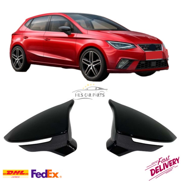 Bat Mirror Cover para Seat Ibiza MK5 2017-2022 Accesorios para coche FR Cupra Shiny Piano Black Tuning Auto Sport Exterior