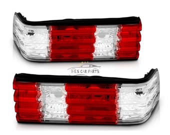 テールライト 2個 レッド/クリア　ベンツW126　560SEL　ケーニッヒ Fit for Mercedes-benz W126 C126 2pcs Smoke Rear Tail Light