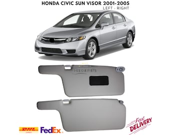 For Honda Civic 2001-2005  Interior Sun Visor Protection  Left Right 2 Pcs Car Accessories Replacement Parts Trim Fast Delivery