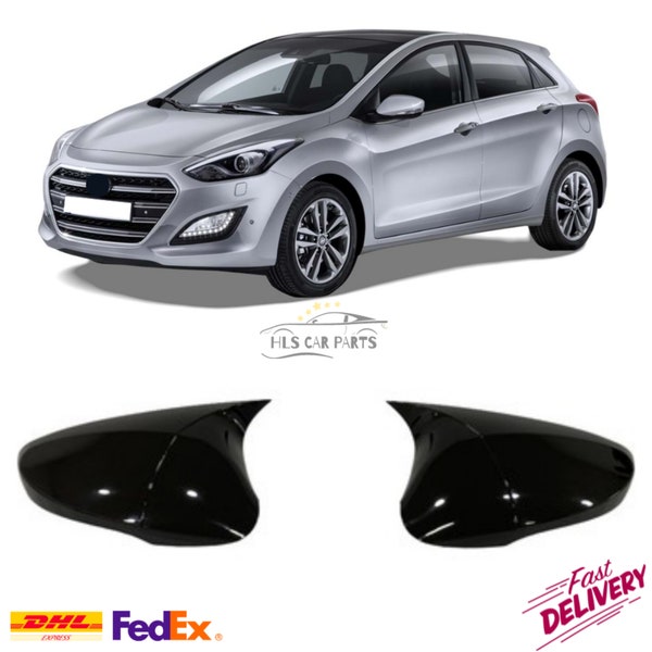 Bat Mirror Cover for Hyundai i30 Elantra  2011-2018 Model Years CRDI GDI Car Accessories Piano Black Tuning Auto Sport External Parts