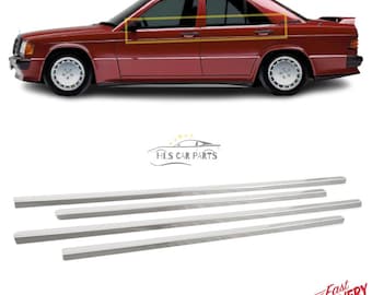 Chrome Window Trims 4 Pcs For Mercedes W124 E CLASS 1984-1995 Model S.Steel