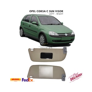 Für Opel Corsa C Innen Sonnenblende Schutz Links Rechts Anzug Schminkspiegel Autozubehör Ersatz Grau Auto